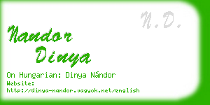 nandor dinya business card