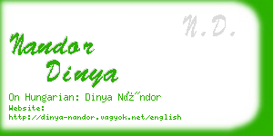 nandor dinya business card